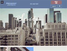Tablet Screenshot of liveatpresidentapartments.com